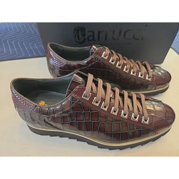 CARRUCCI Crocodile Embossed Leather Sneaker Size 10 D main image 4